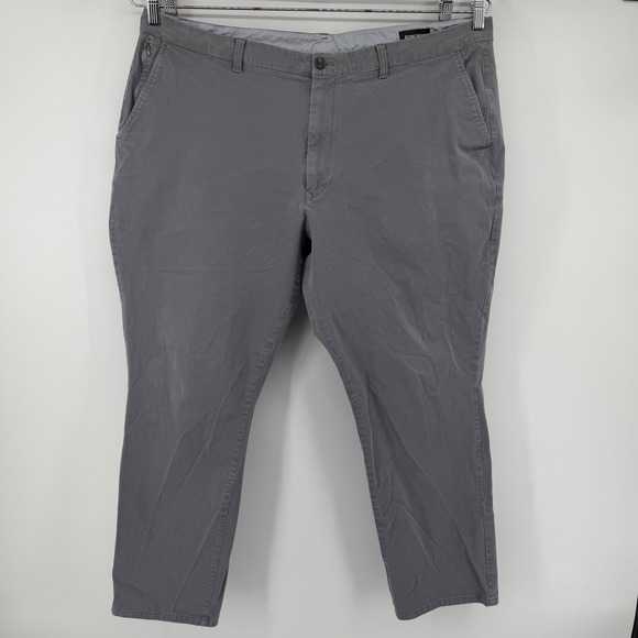 Bonobos Mens Grey Stretch Washed Chino Pants Size 44x30 Flat Front Athletic fit - Picture 2 of 8